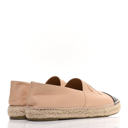 Chanel Lambskin CC Espadrilles 39 Beige Black 4 of 13