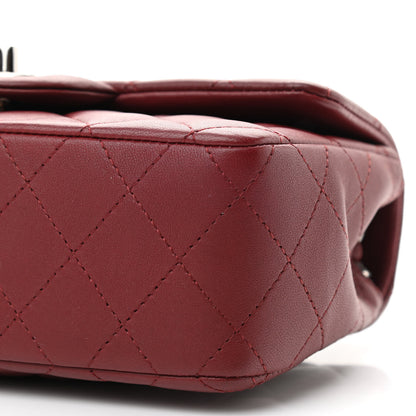 Chanel Lambskin Quilted Mini Rectangular Flap Burgundy 10 of 11