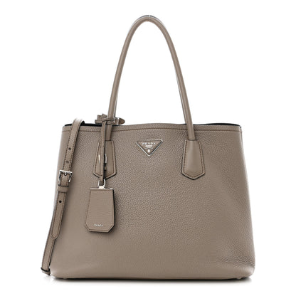 Prada Vitello Daino Shopping Tote Black Argilla 1 of 15