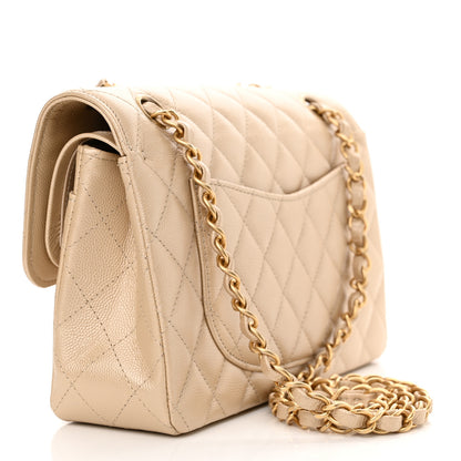 Chanel Metallic Caviar Quilted Small Double Flap Gold 3 of 11
