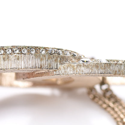 Chanel Baguette Crystal Moon CC Necklace Gold 4 of 5