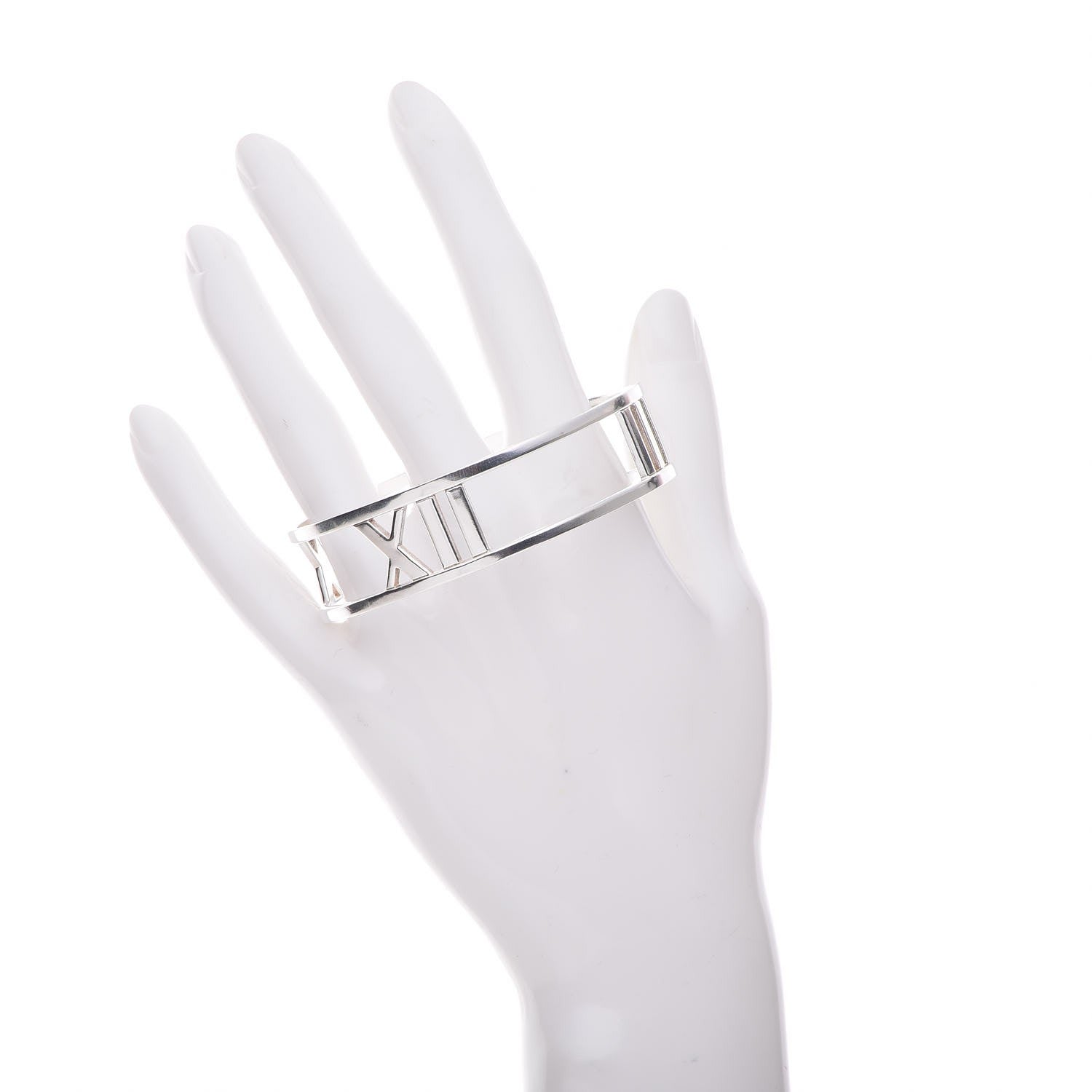 Tiffany Sterling Silver Atlas Open Bangle Bracelet 2 of 6