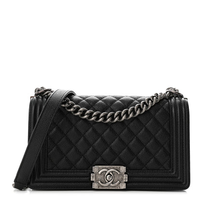 Chanel Caviar Quilted Medium Boy Flap Black 1 of 11