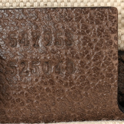 Gucci GG Supreme Monogram Textured Dollar Calfskin Web Large Savoy Duffle Bag Beige Ebony New Acero 6 of 10