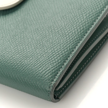 Celine Grained Calfskin Medium Multifunction Strap Wallet Green 7 of 7