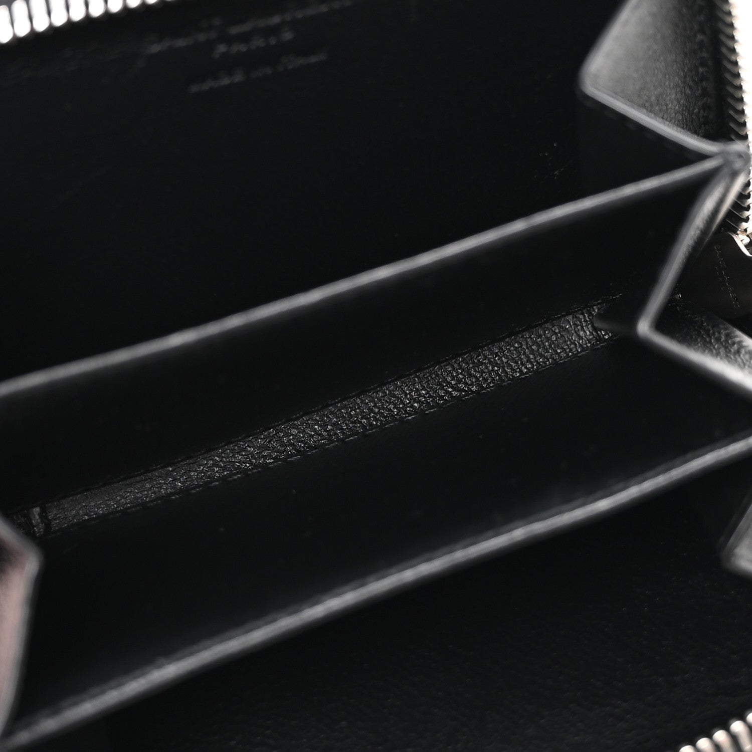 Saint Laurent Calfskin Zip Lanyard Wallet Black 4 of 11