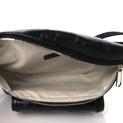 Gucci Calfskin GG Tennis Embossed Pocket Belt Bag Black 5 of 8