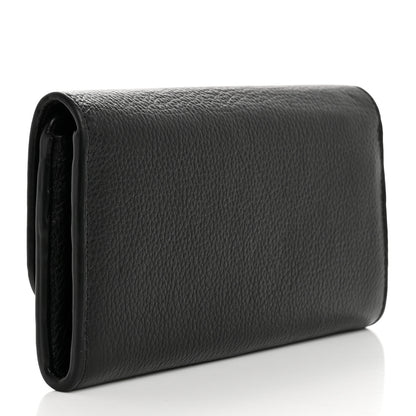 Chloe Calfskin Marcie Continental Flap Wallet Black 3 of 14