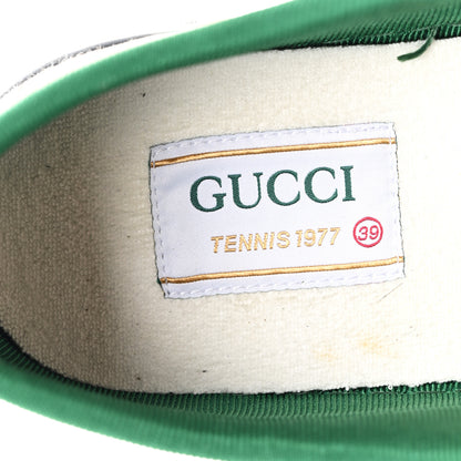 Gucci GG Monogram Web Womens 1977 Tennis Sneakers 39 Beige Ebony Mystic White 7 of 9