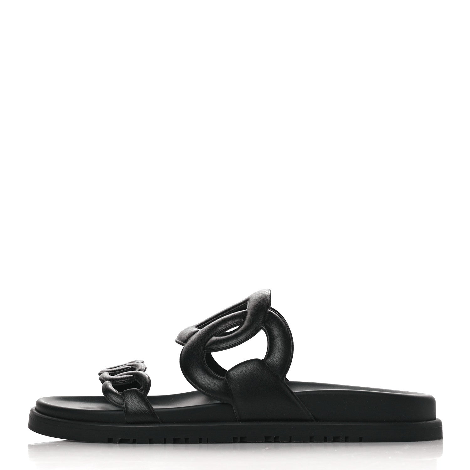 Hermes Nappa Extra Sandals 39 Black 1 of 9