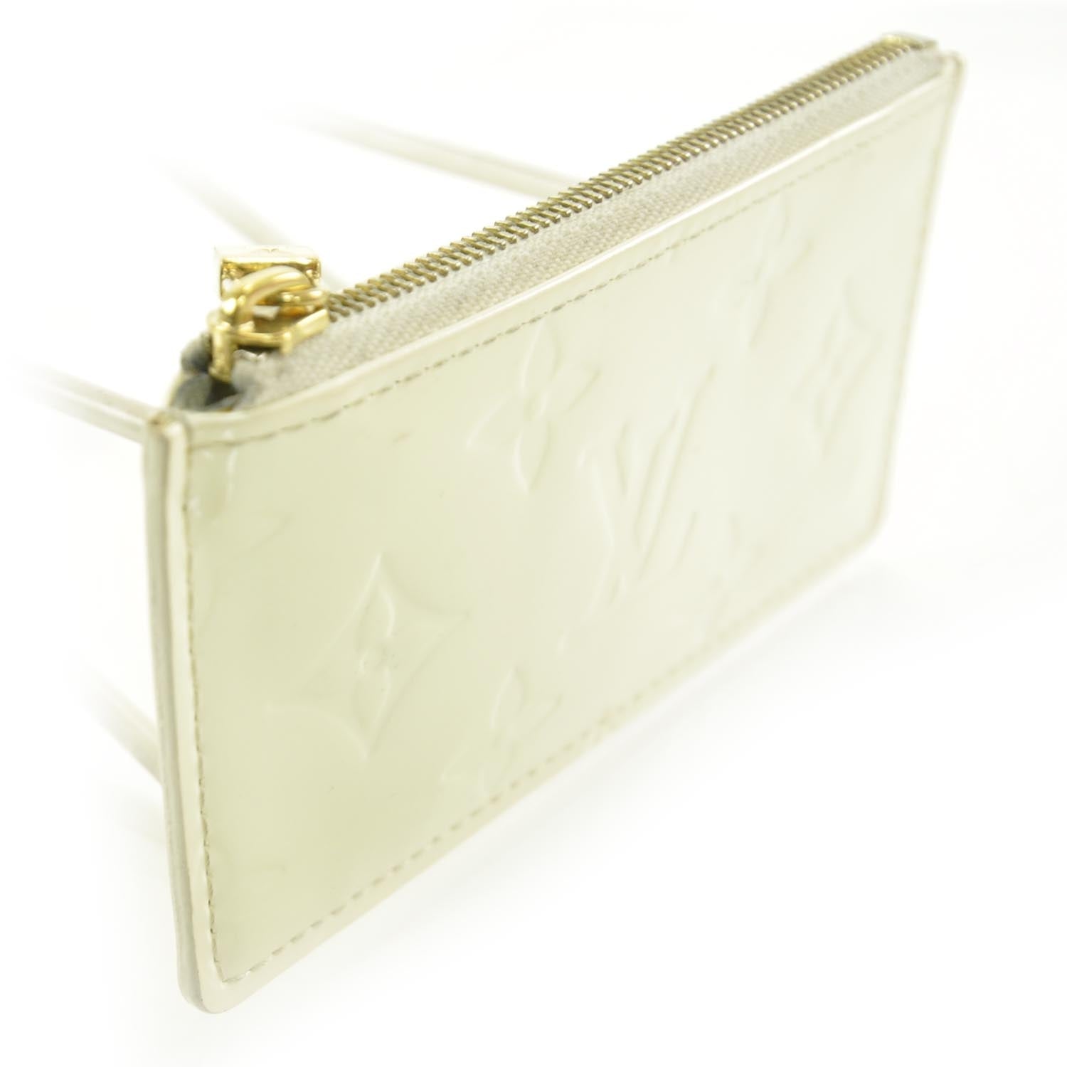 Louis Vuitton Vernis Key Pouch Perle 3 of 8