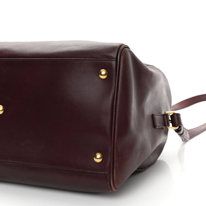 Saint Laurent Calfskin Classic Duffle 12 Wine 9 of 17