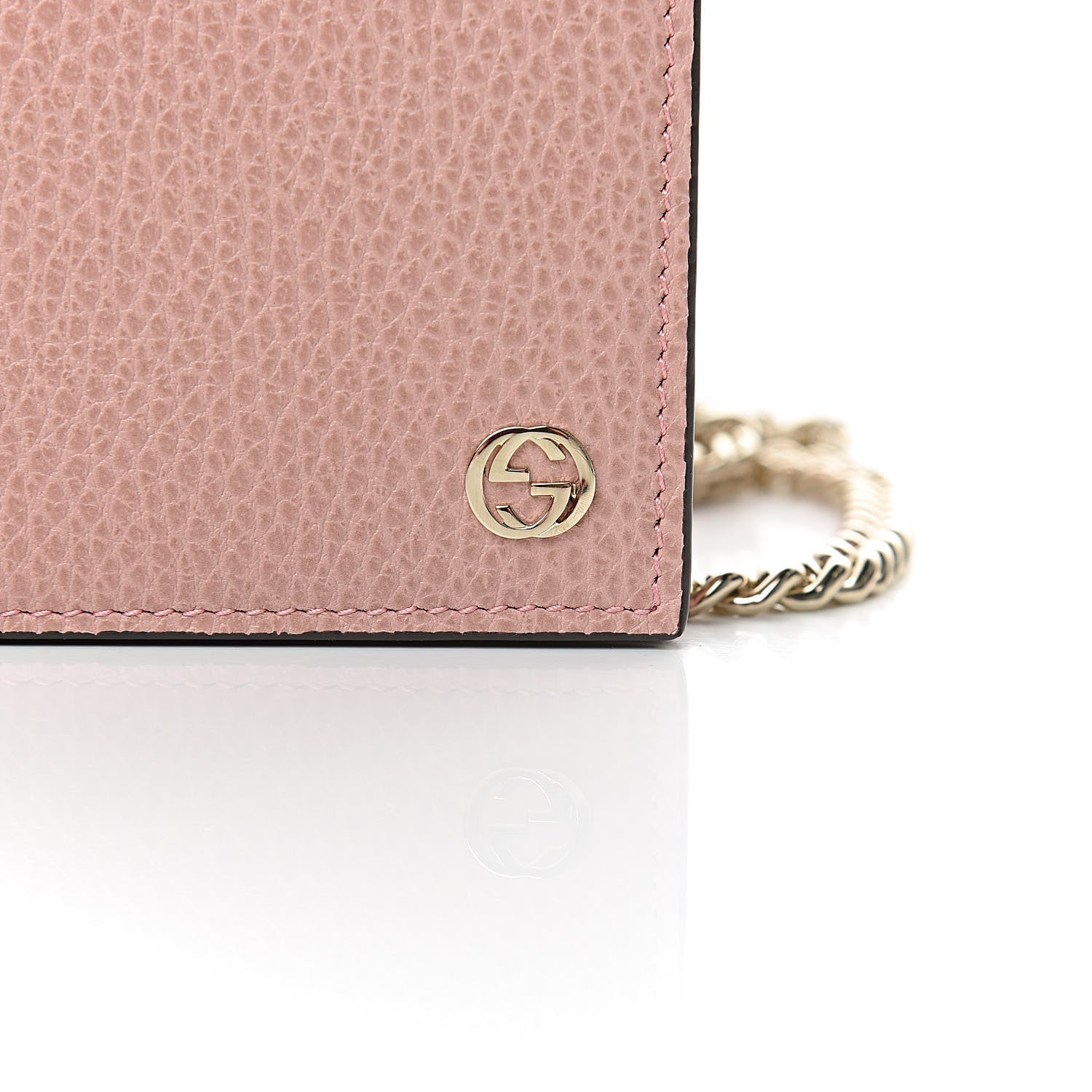 Gucci Dollar Calfskin Medium Betty Chain Wallet Soft Pink 10 of 11