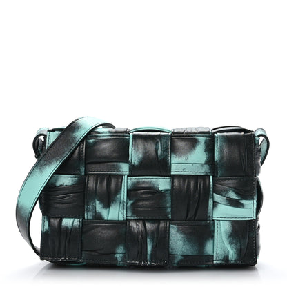 Bottega Veneta Foulard Tie Dye Maxi Intrecciato Padded Cassette Crossbody Bag Celadon Inkwell 1 of 8