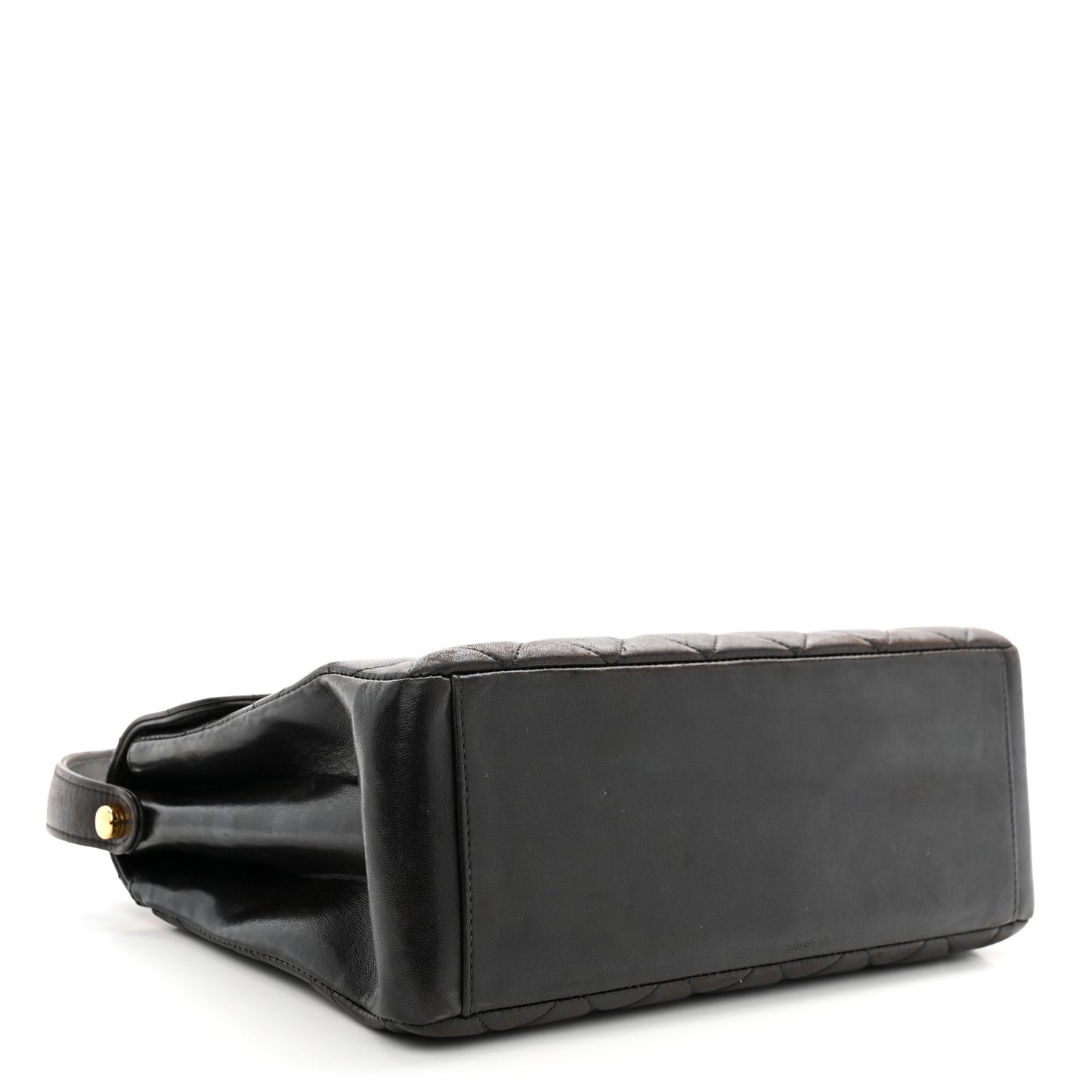 Lambskin Quilted CC Flap Shoulder Bag Black