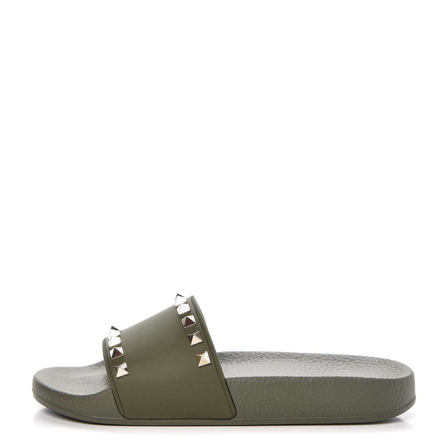 Rubber Rockstud Slide Sandals 36 Oasis