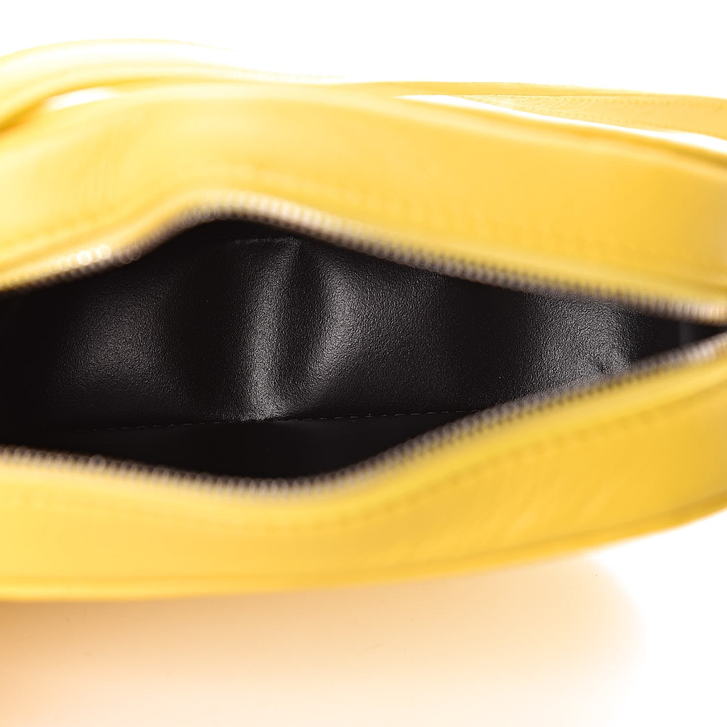 Smooth Calfskin Logo XS Everyday Camera Bag Jaune Soleil Black