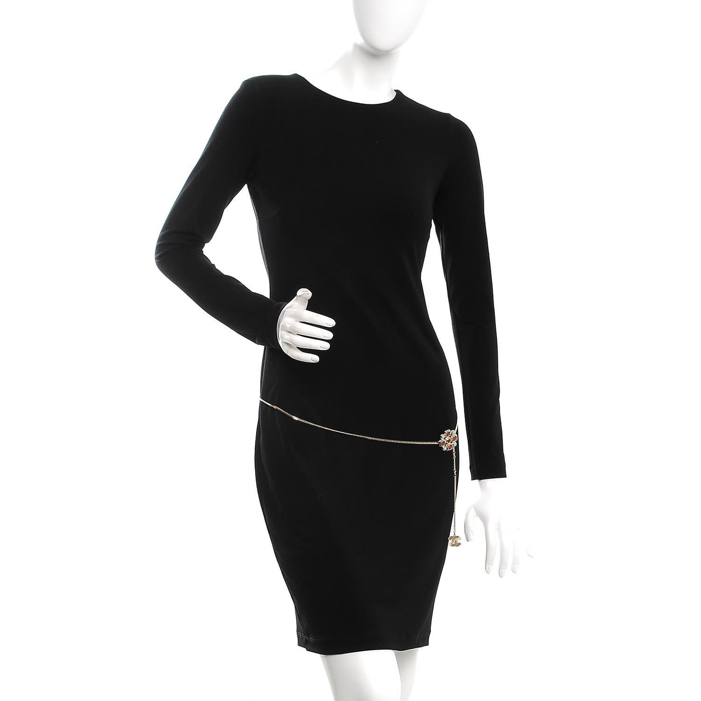 Gripoix Poured Glass CC Belt Gold