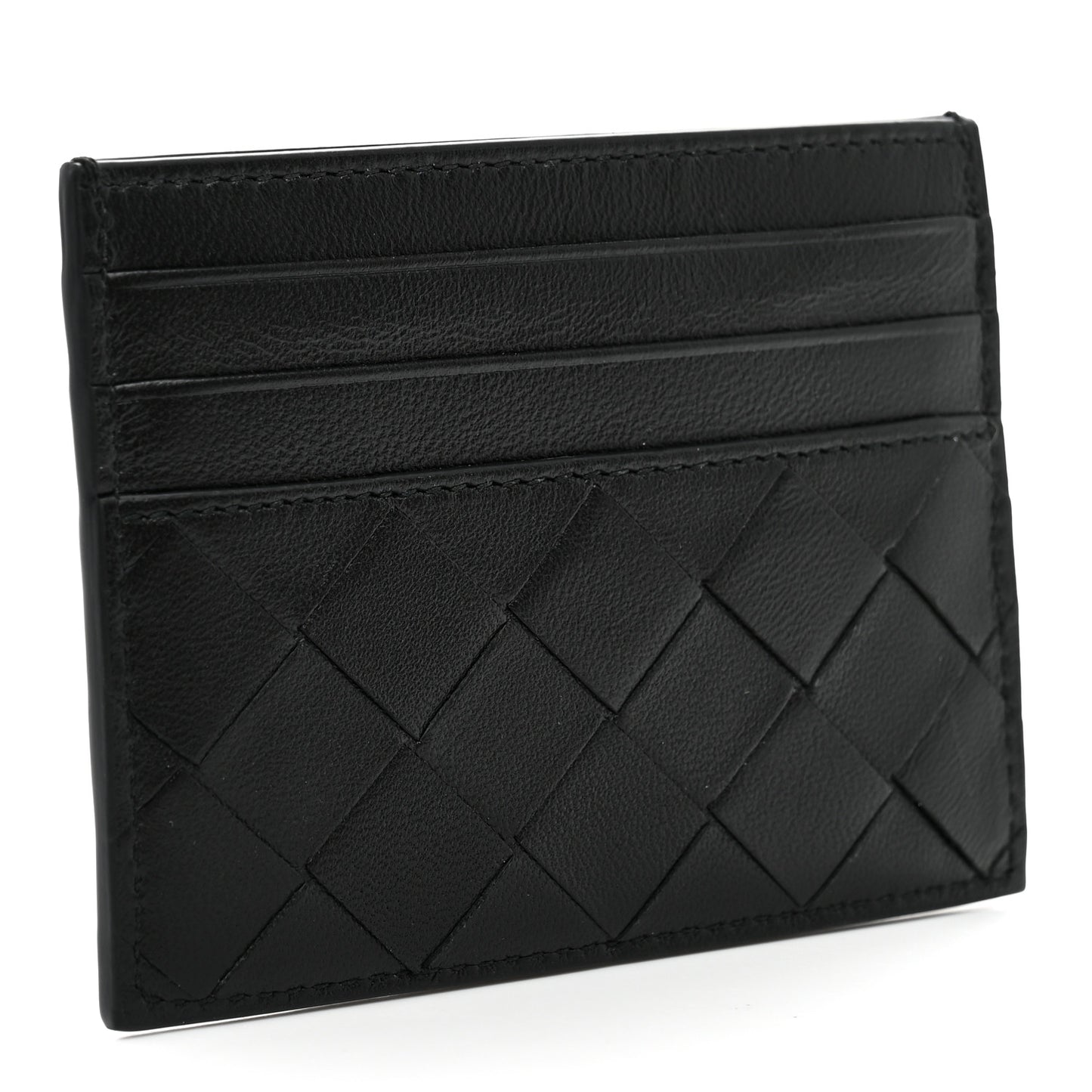 Nappa Intrecciato Card Holder Black