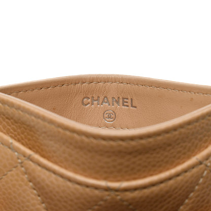 Chanel Caviar Quilted Card Holder Beige 5 of 13