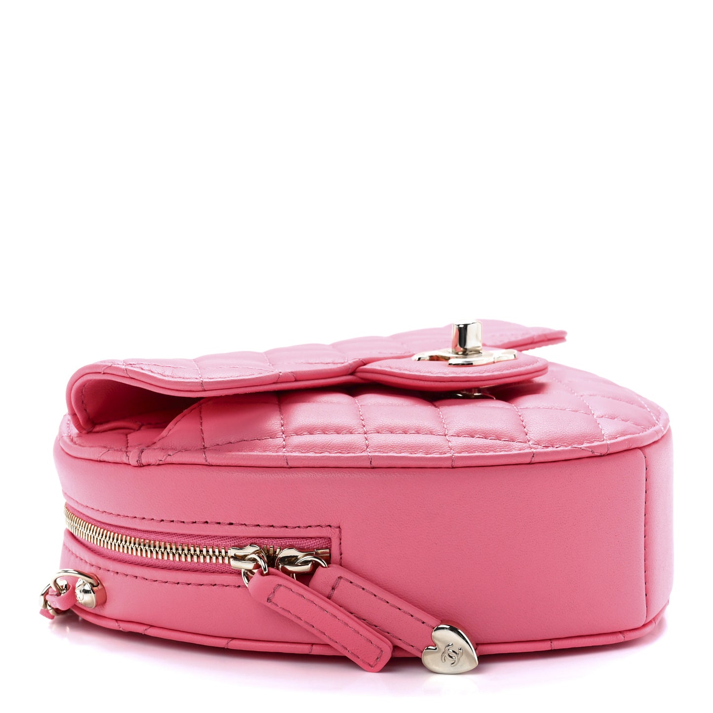 Lambskin Quilted CC In Love Heart Bag Pink