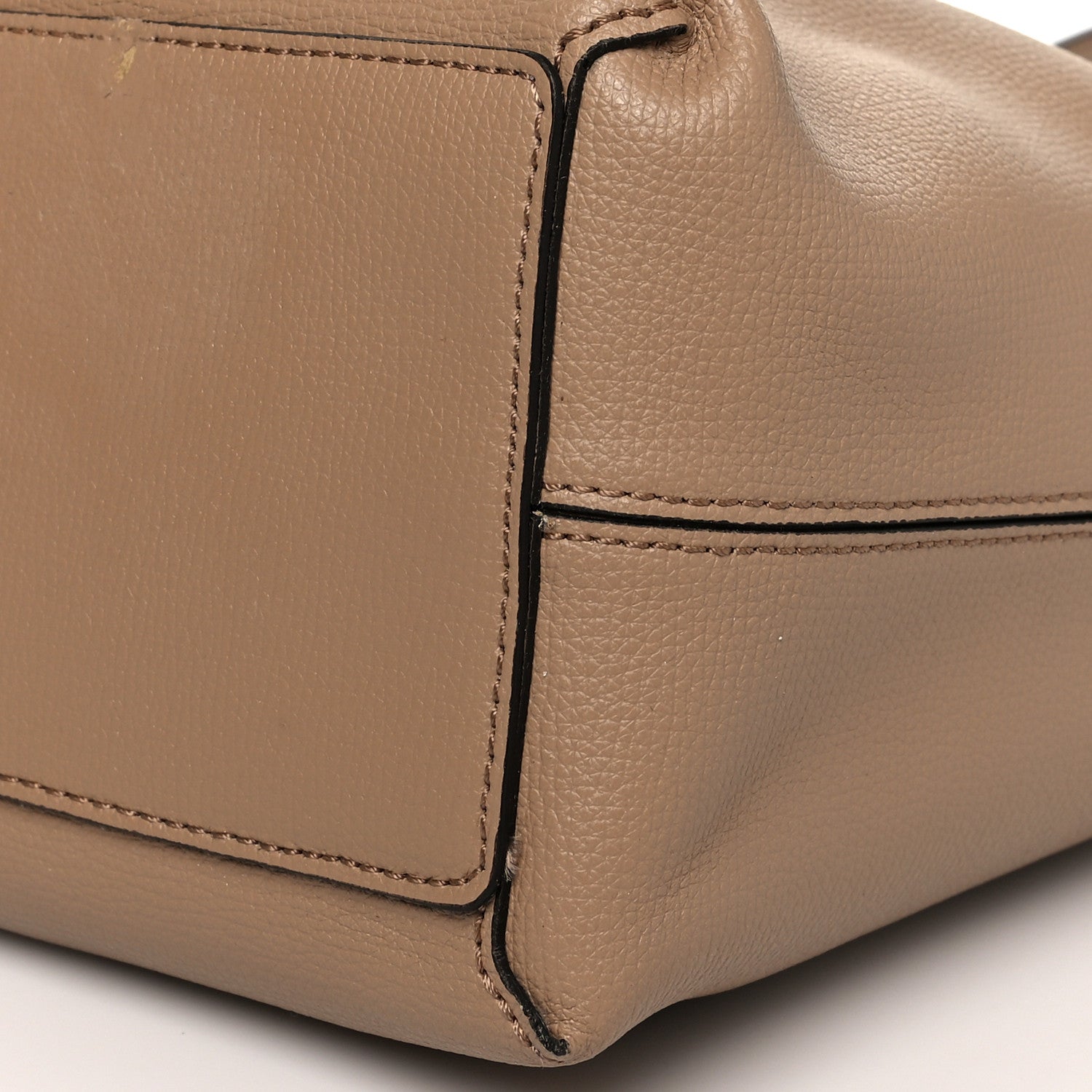 Burberry Grainy Calfskin Haymarket Check Medium Reversible Tote Camel 16 of 16