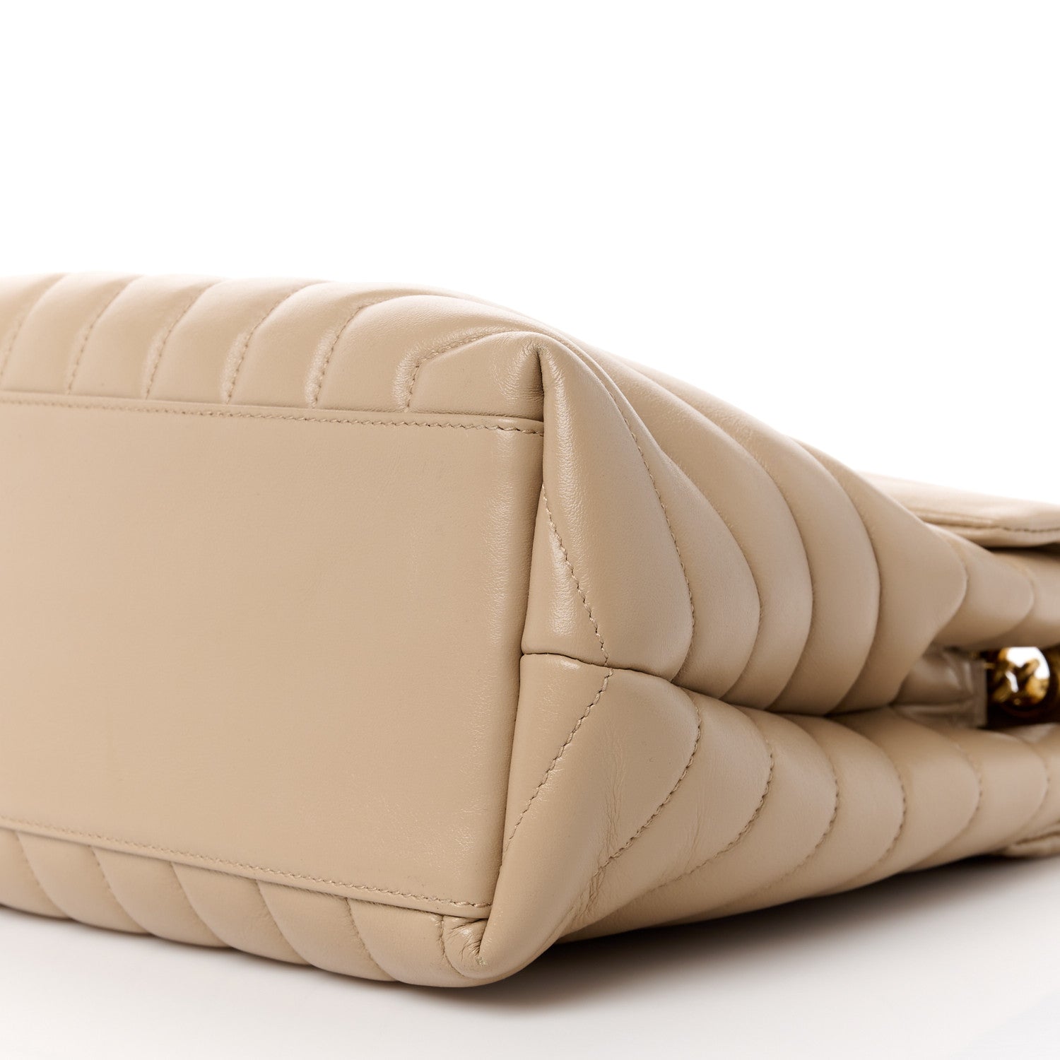 Saint Laurent Calfskin Y Quilted Monogram Medium Loulou Chain Satchel Dark Beige 11 of 12