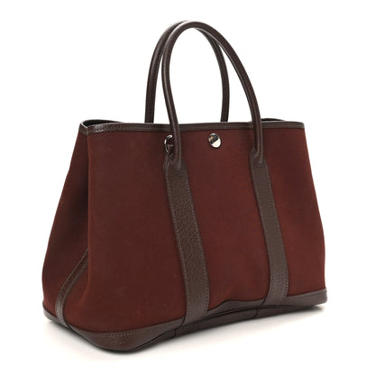 Hermes Toile Militaire Negonda Garden Party 30 TPM Havane Rouge H 3 of 10