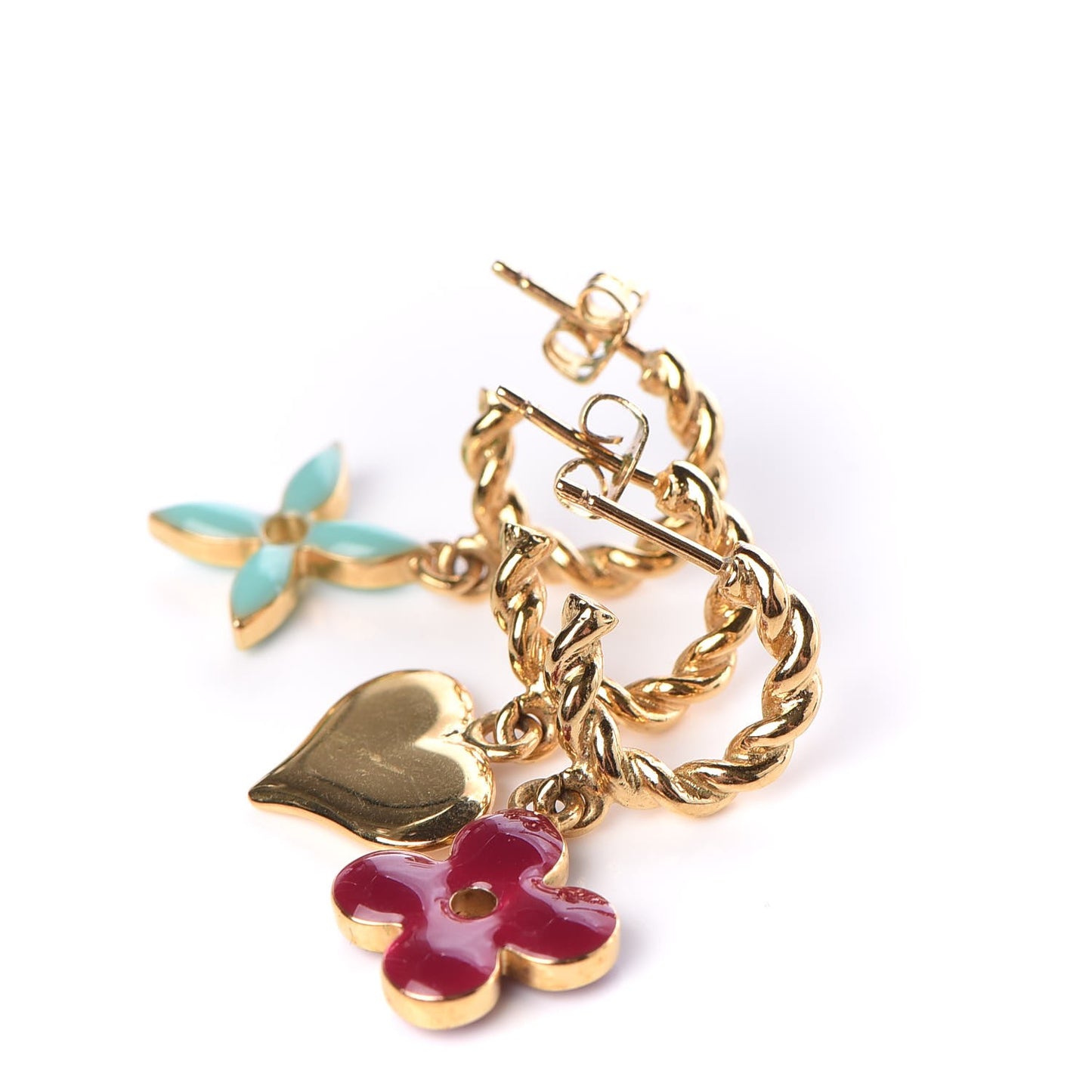 Sweet Monogram Earrings Gold