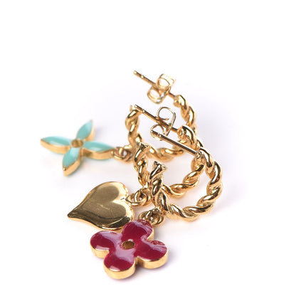 Louis Vuitton Sweet Monogram Earrings Gold 3 of 3