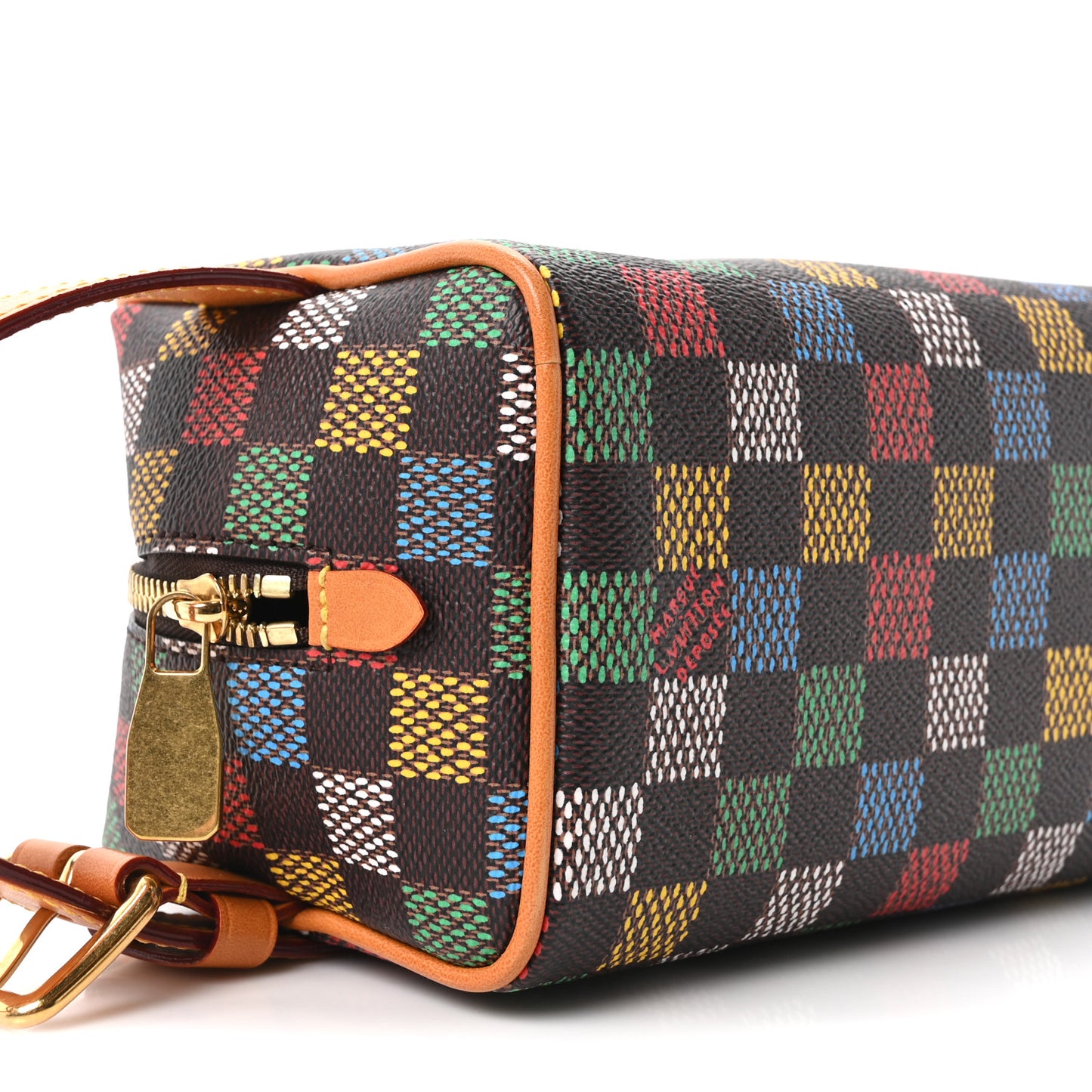 LV Vers Damier Ebene Locker Dopp Kit Toilet Pouch Multicolor