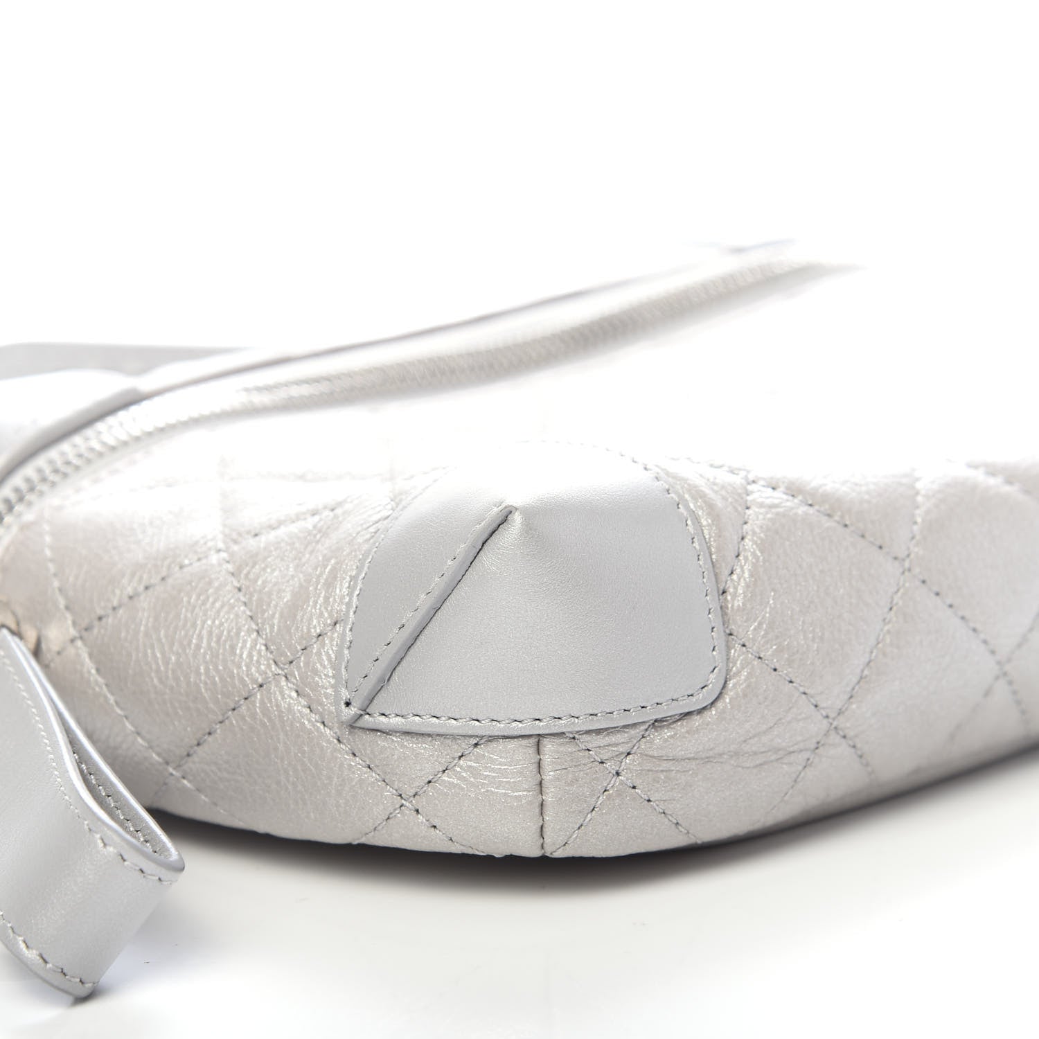 Chanel Metallic Calfskin Camera Case Silver 8 of 10