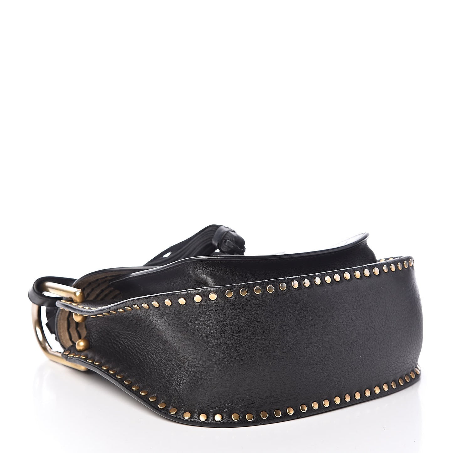 Calfskin Braided Small Hudson Shoulder Bag Black