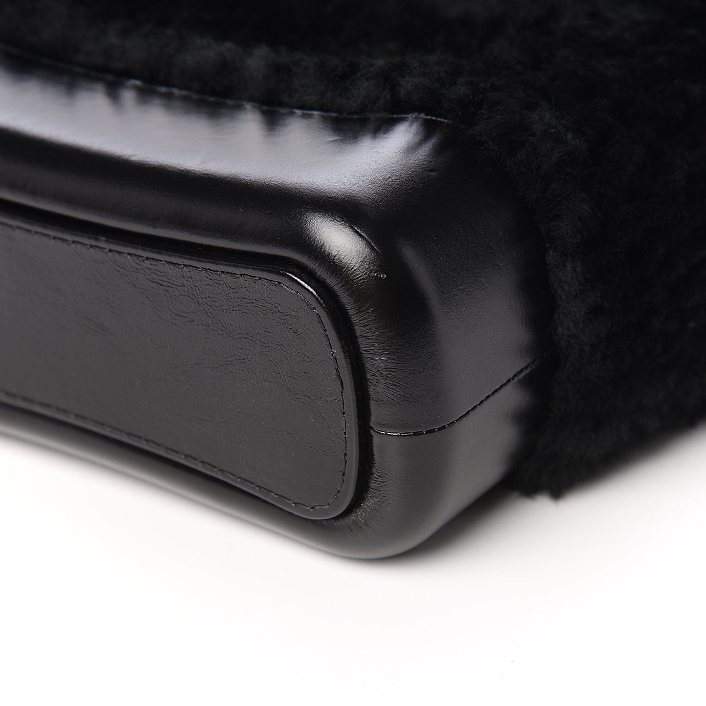 Shearling Small Gabrielle Hobo Black