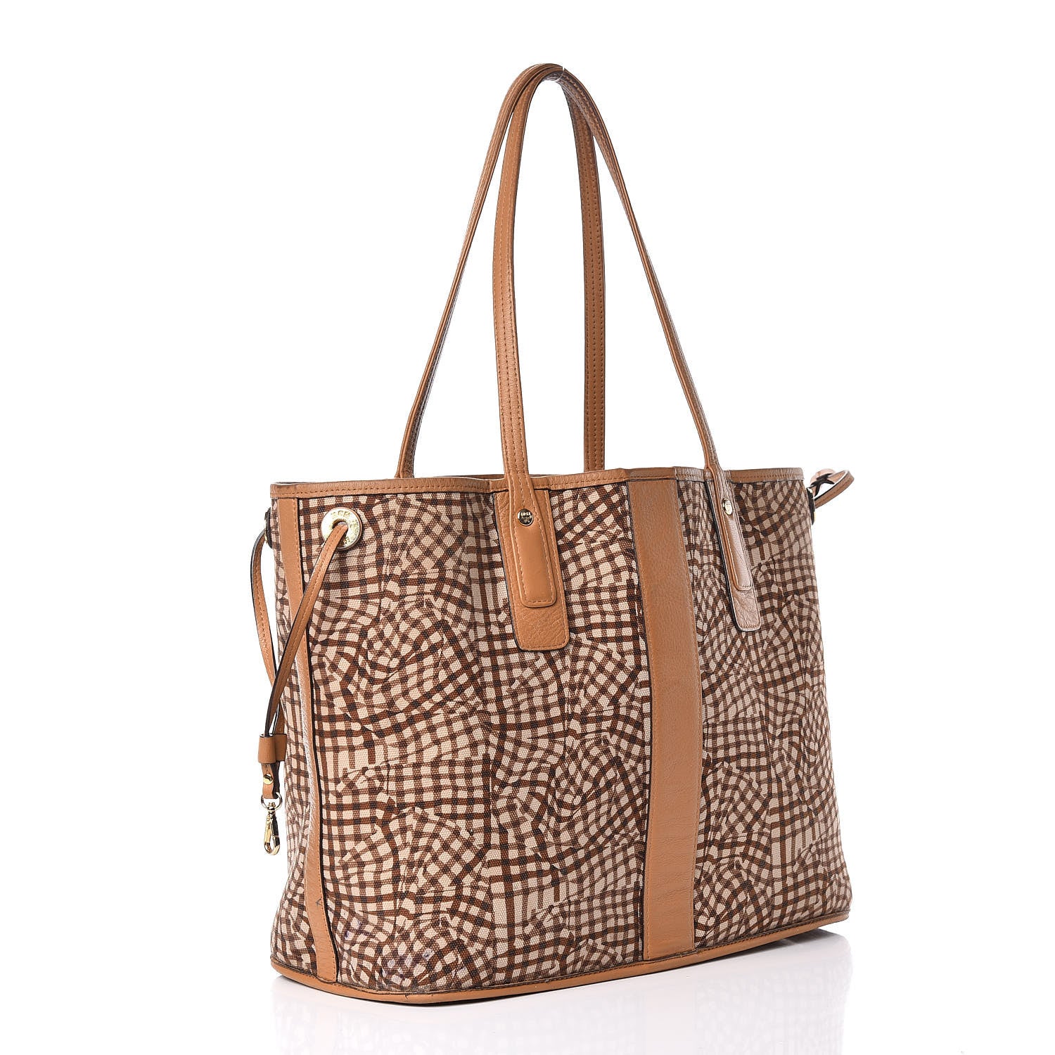 MCM Visetos Medium Liz Reversible Shopper Tote Cognac 6 of 23