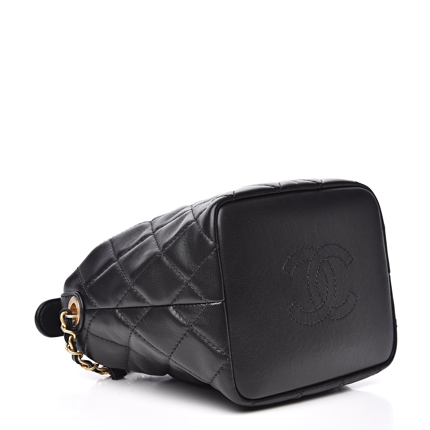 Chanel Lambskin Quilted Small Perfect Meeting Hobo Black 4 of 11