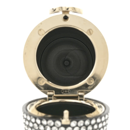 Chanel Metal Resin Lambskin Crystal Lipstick Case Long Necklace On Chain Silver Black Gold 5 of 9