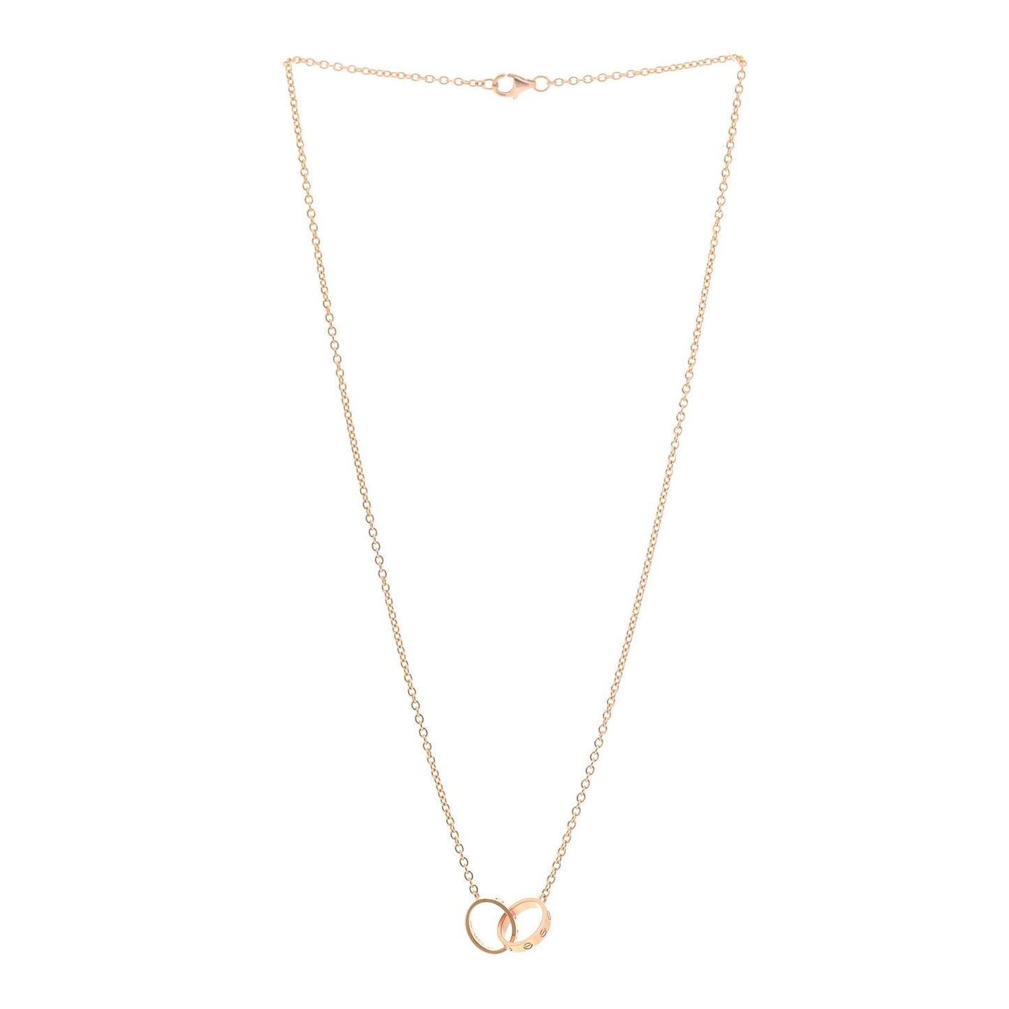 18K Pink Gold Interlocking LOVE Necklace