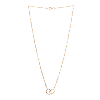 Cartier 18K Pink Gold Interlocking LOVE Necklace 3 of 6