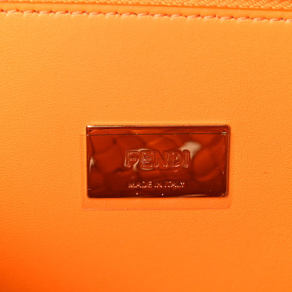 Fendi Nappa Woven Large Peekaboo Iconic Satchel Clementine 6 of 10