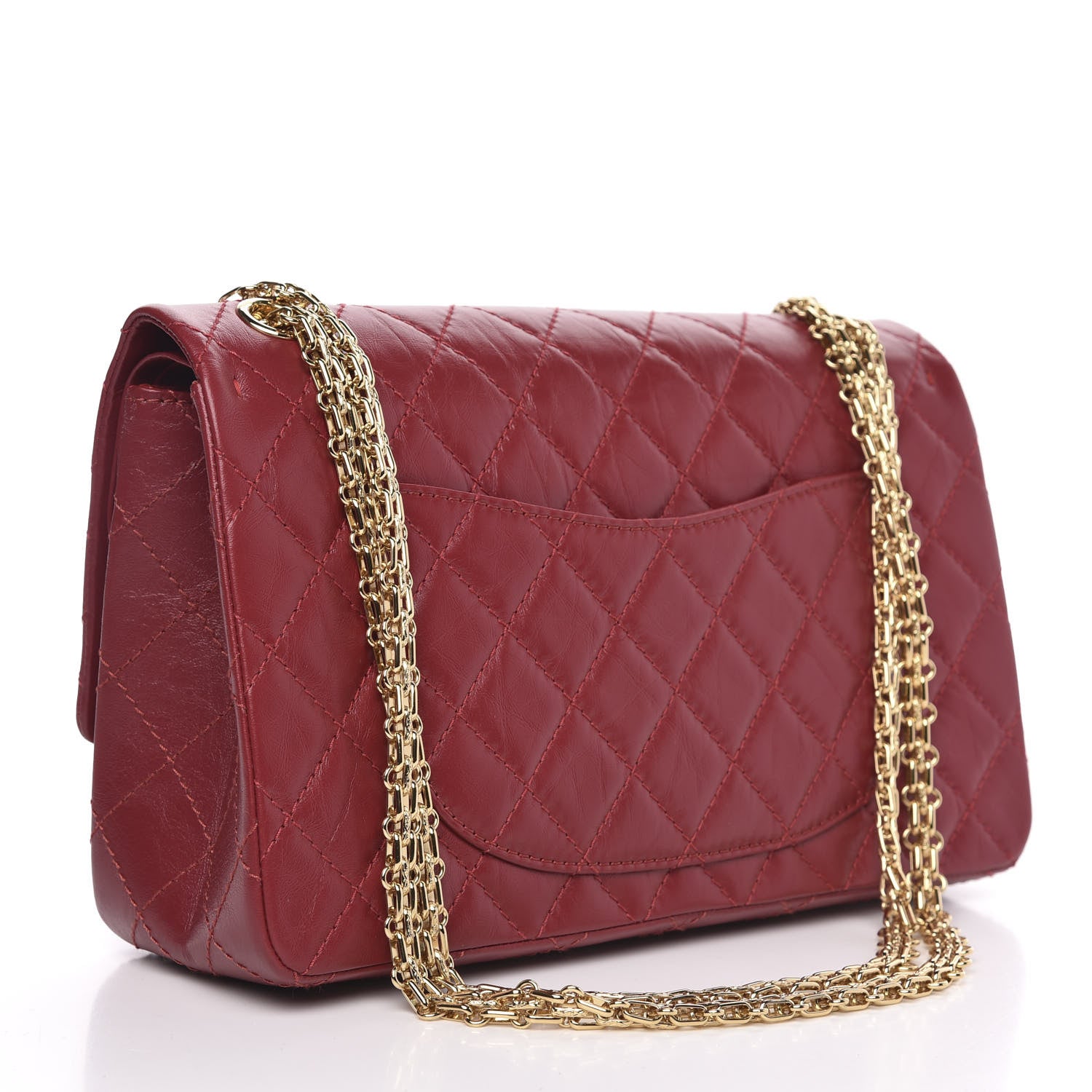 Chanel Aged Calfskin Quilted 2.55 Reissue 226 Flap Red 3 of 10