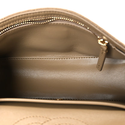 Chanel Suede Calfskin Mini Souplissimo Maxi Flap Dark Beige 5 of 11