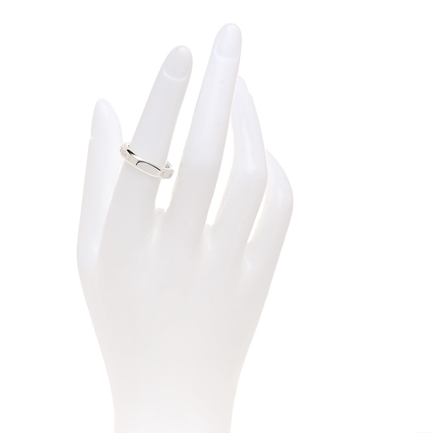 Tiffany Sterling Silver Makers Narrow Slice Ring 52 6 2 of 5