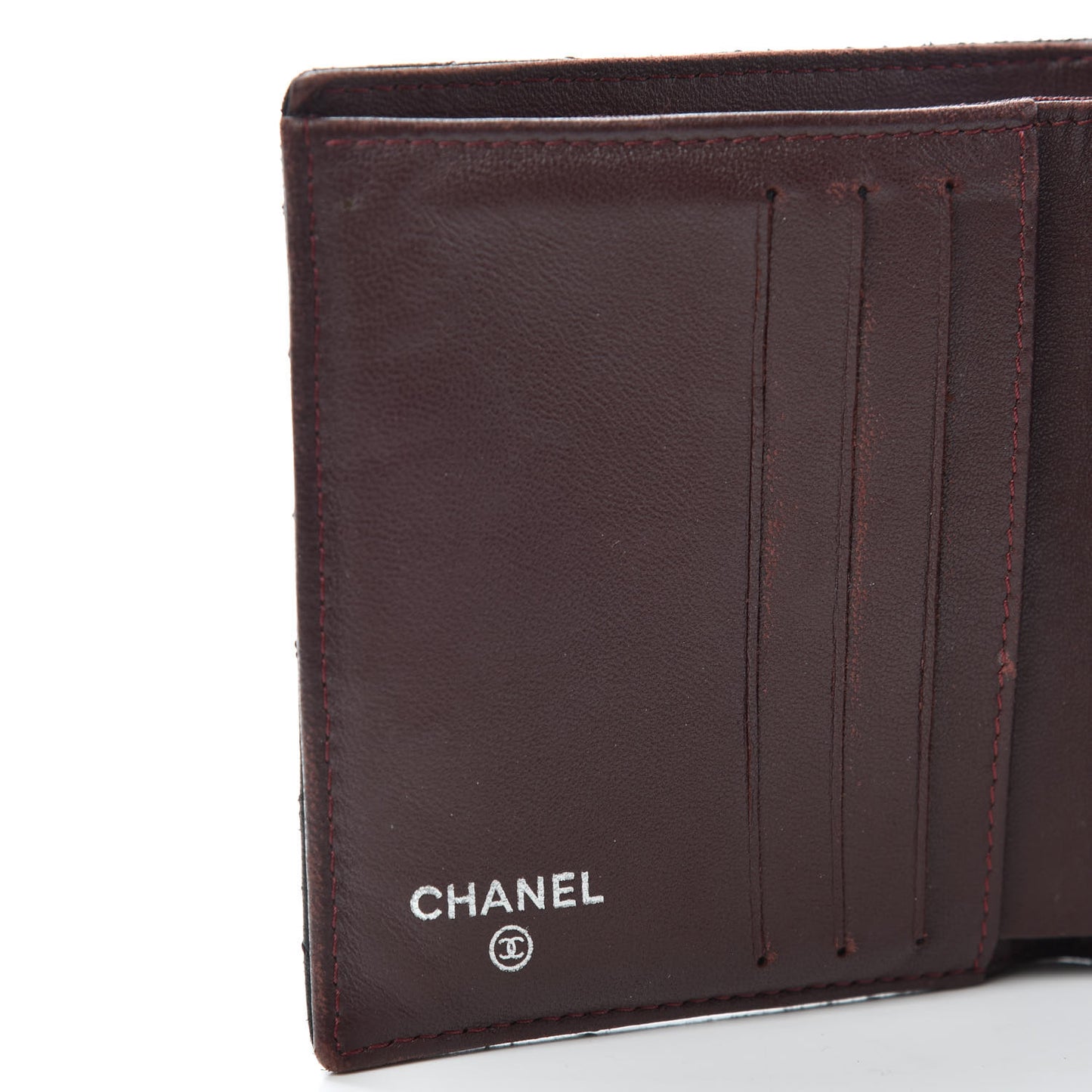 Lambskin Quilted Compact French Flap Wallet Black