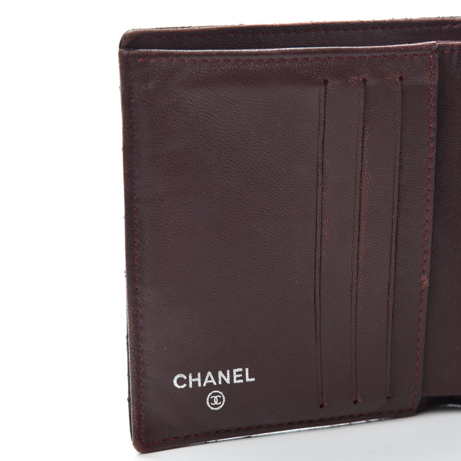 Chanel Lambskin Quilted Compact French Flap Wallet Black 6 of 8