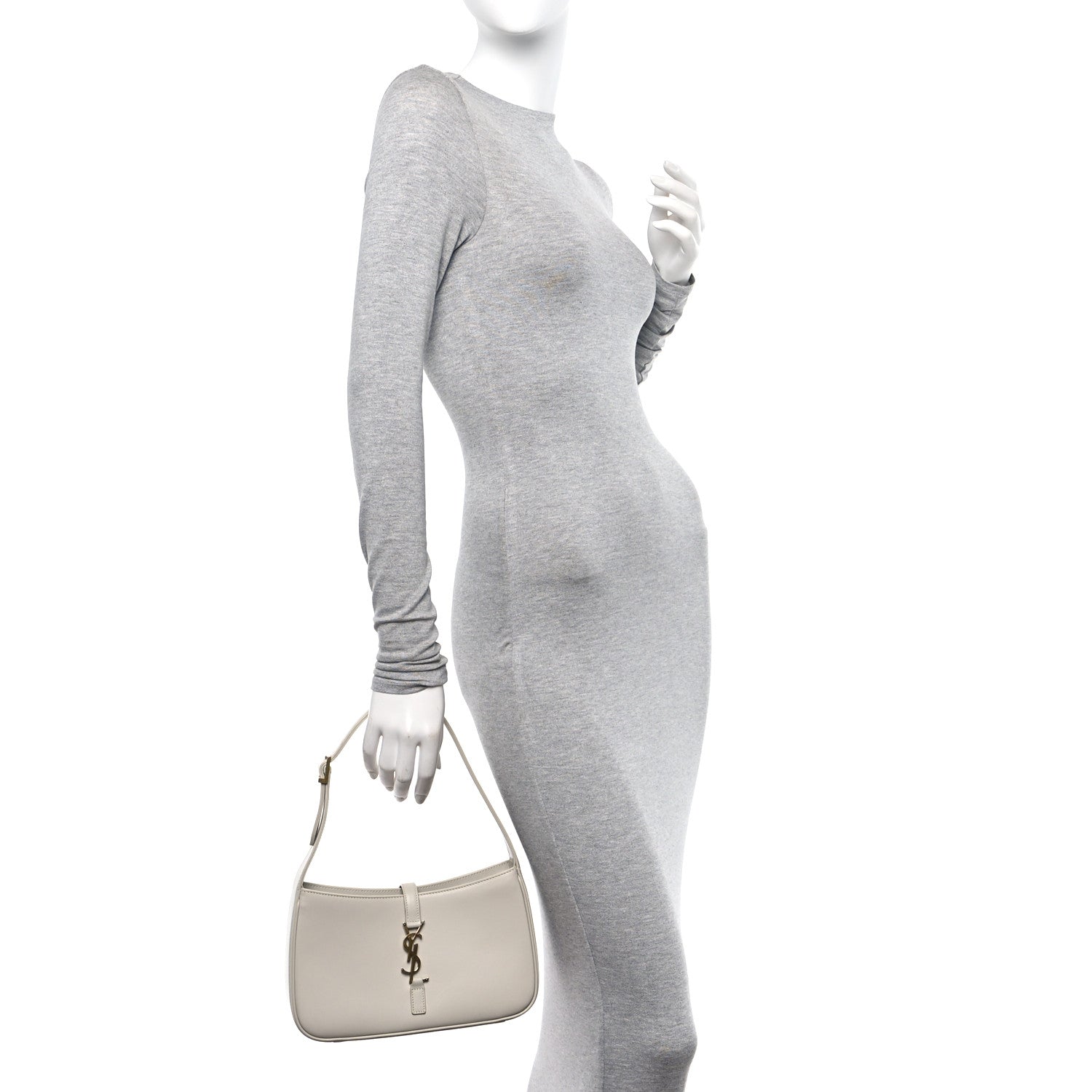 Saint Laurent Smooth Calfskin Le 5 A 7 Hobo Crema Soft 2 of 11