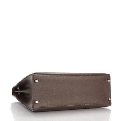 Hermes Epsom Kelly Sellier 35 Chocolat 5 of 22
