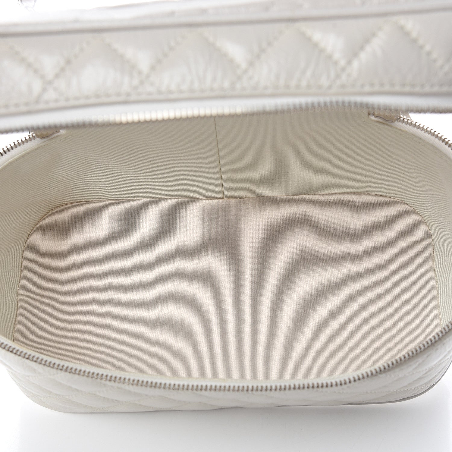 Chanel Crumpled Calfskin PVC Quilted Backpack White 5 of 12