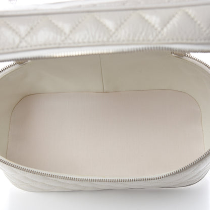 Chanel Crumpled Calfskin PVC Quilted Backpack White 5 of 12