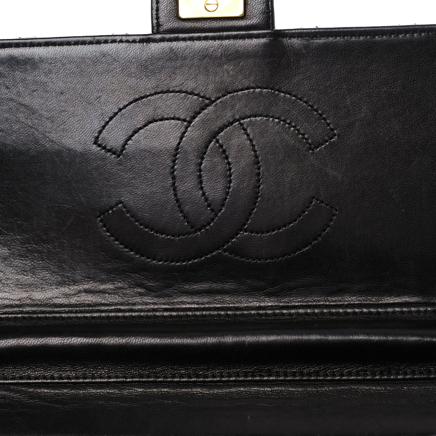 Chanel Lambskin Quilted Medium Single Flap Black 15 of 22